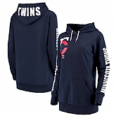 Women Minnesota Twins G III 4Her by Carl Banks 12th Inning Pullover Hoodie Navy,baseball caps,new era cap wholesale,wholesale hats